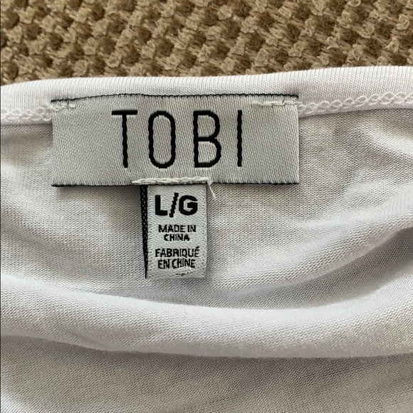 NWOT TOBI HALTER CROPPED TOP, TIE FRONT, LOW BACK - Picture 7 of 8